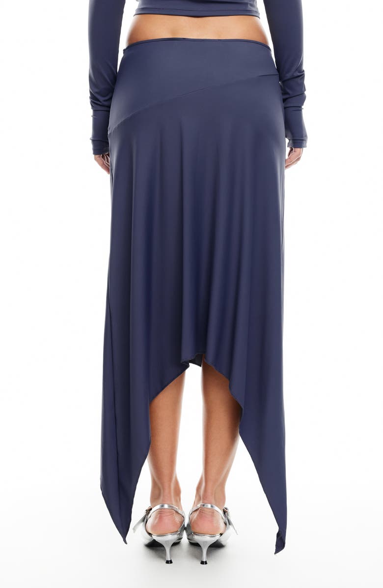 LIONESS Cherie Asymmetric Midi Skirt, Alternate, color, Mineral