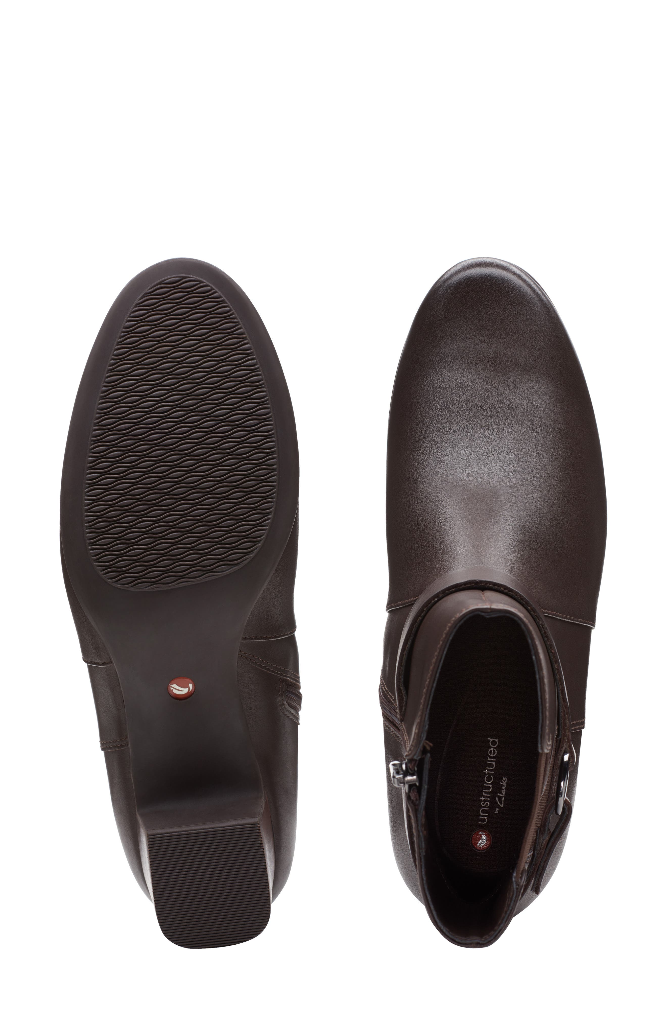 Un Damson Mid Bootie, Alternate, color, BROWN LEATHER