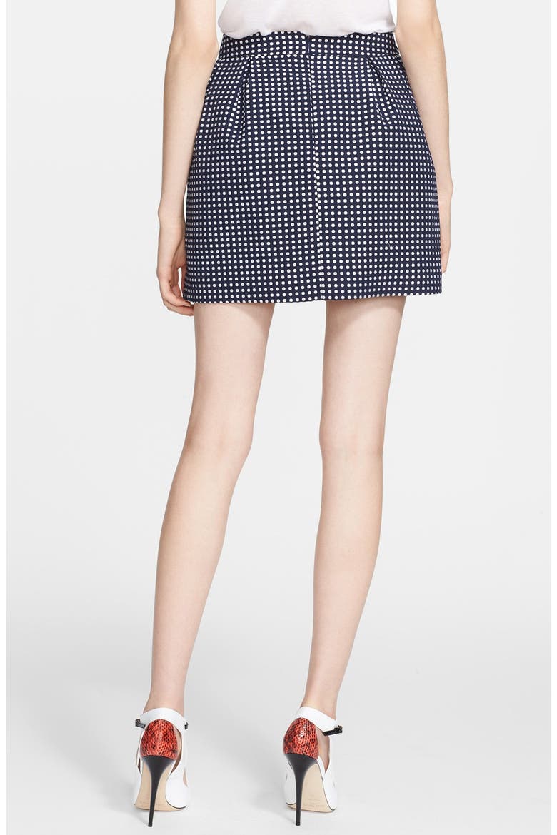 'Mari' Polka Dot Skirt, Alternate, color, NAVY