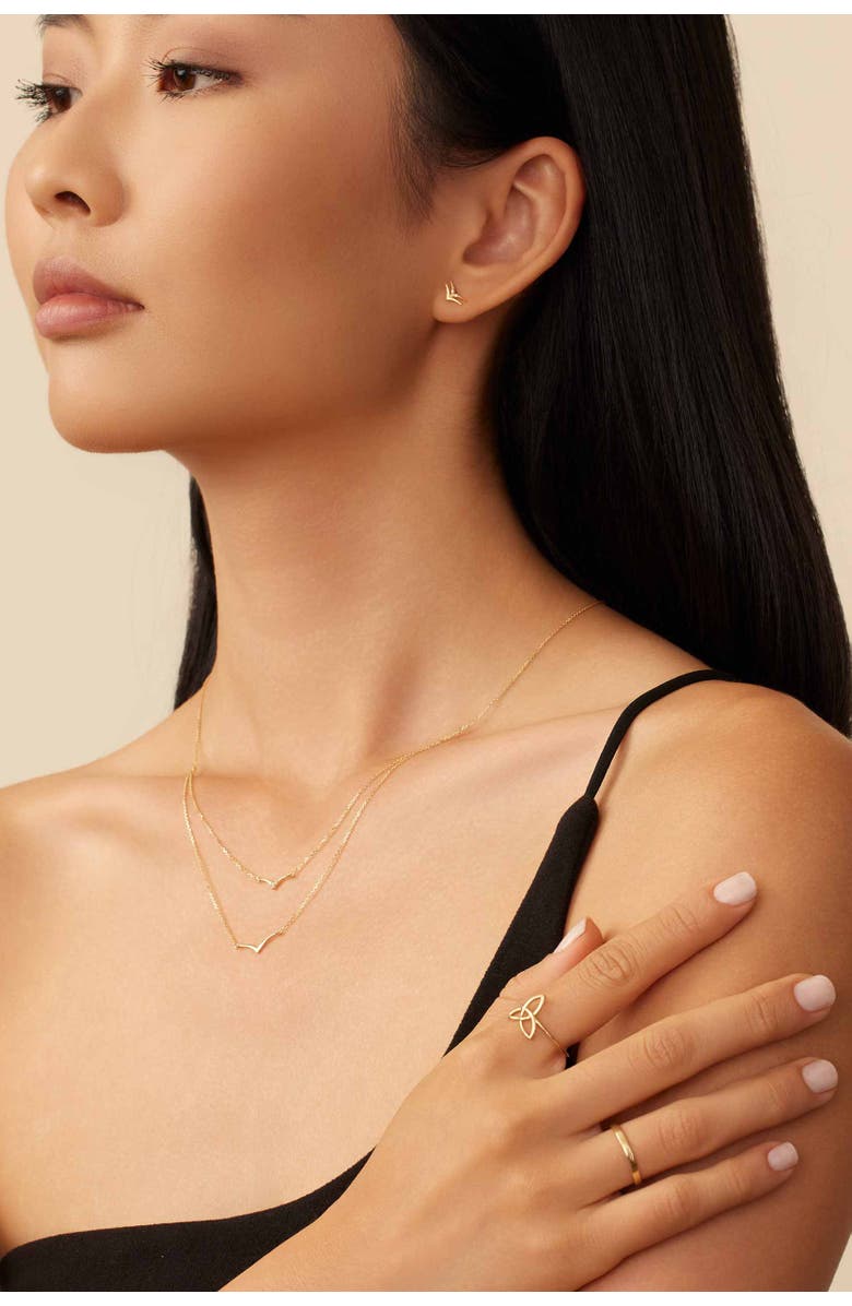 Oradina 14K Yellow Gold Fly High Studs, Alternate, color, Yellow Gold