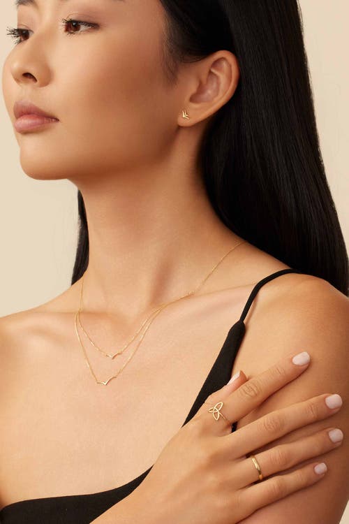 Oradina 14k Yellow Gold Fly High Studs In Gold
