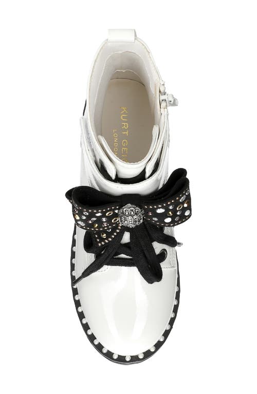 Kurt Geiger London Kids' Kensington Combat Boot In White