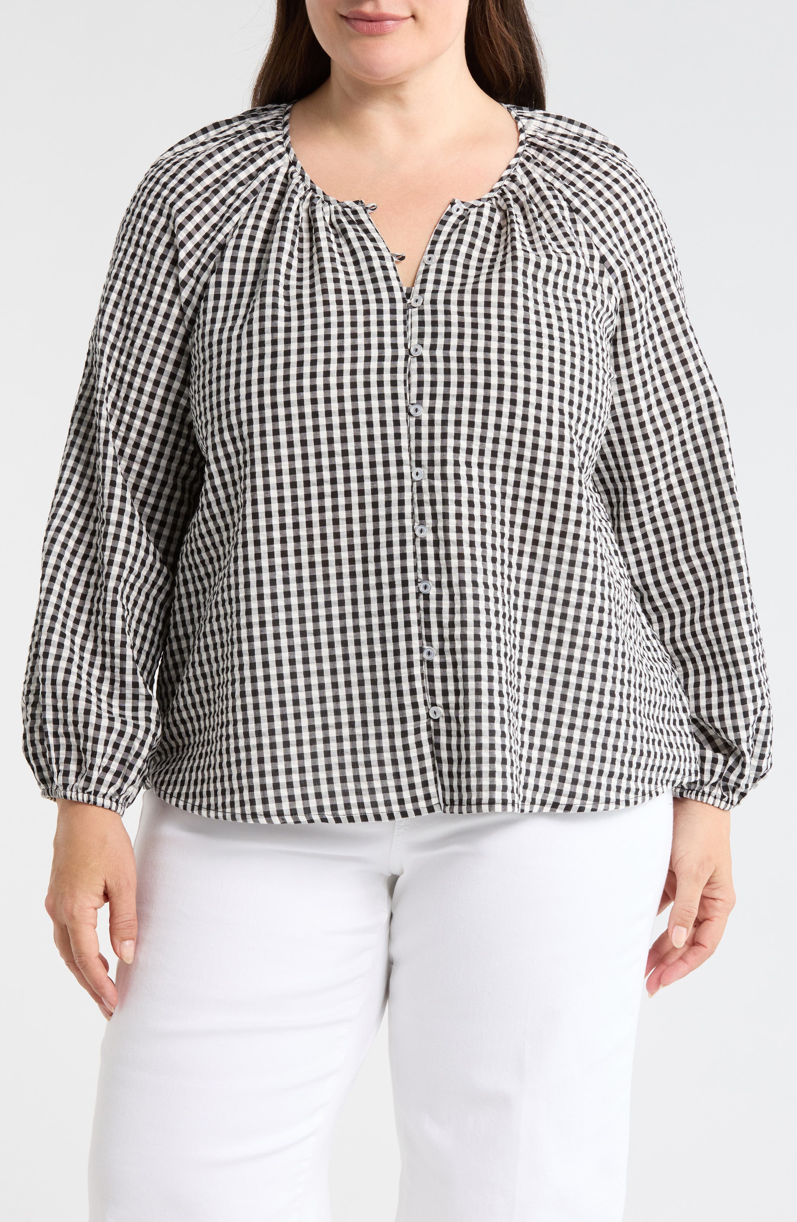 Perfect Gingham Button-Up Shirt