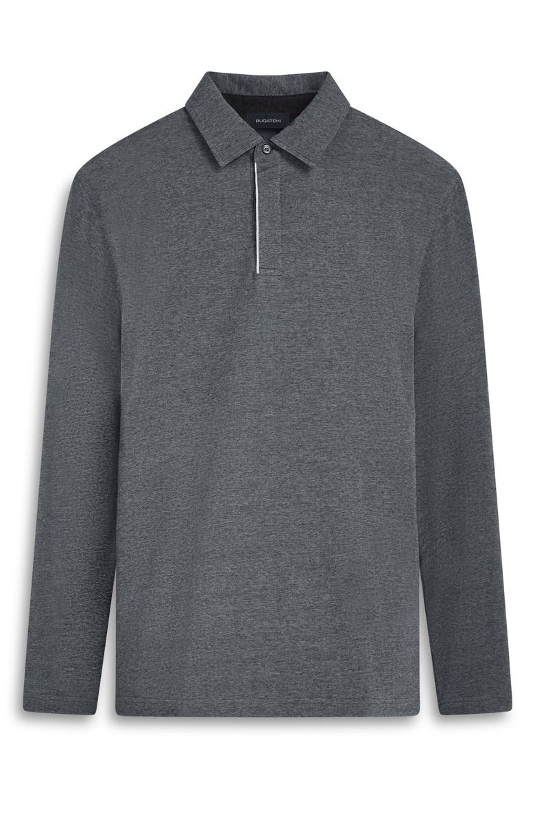Bugatchi Long Sleeve Stretch Cotton Knit Polo, Alternate, color, 