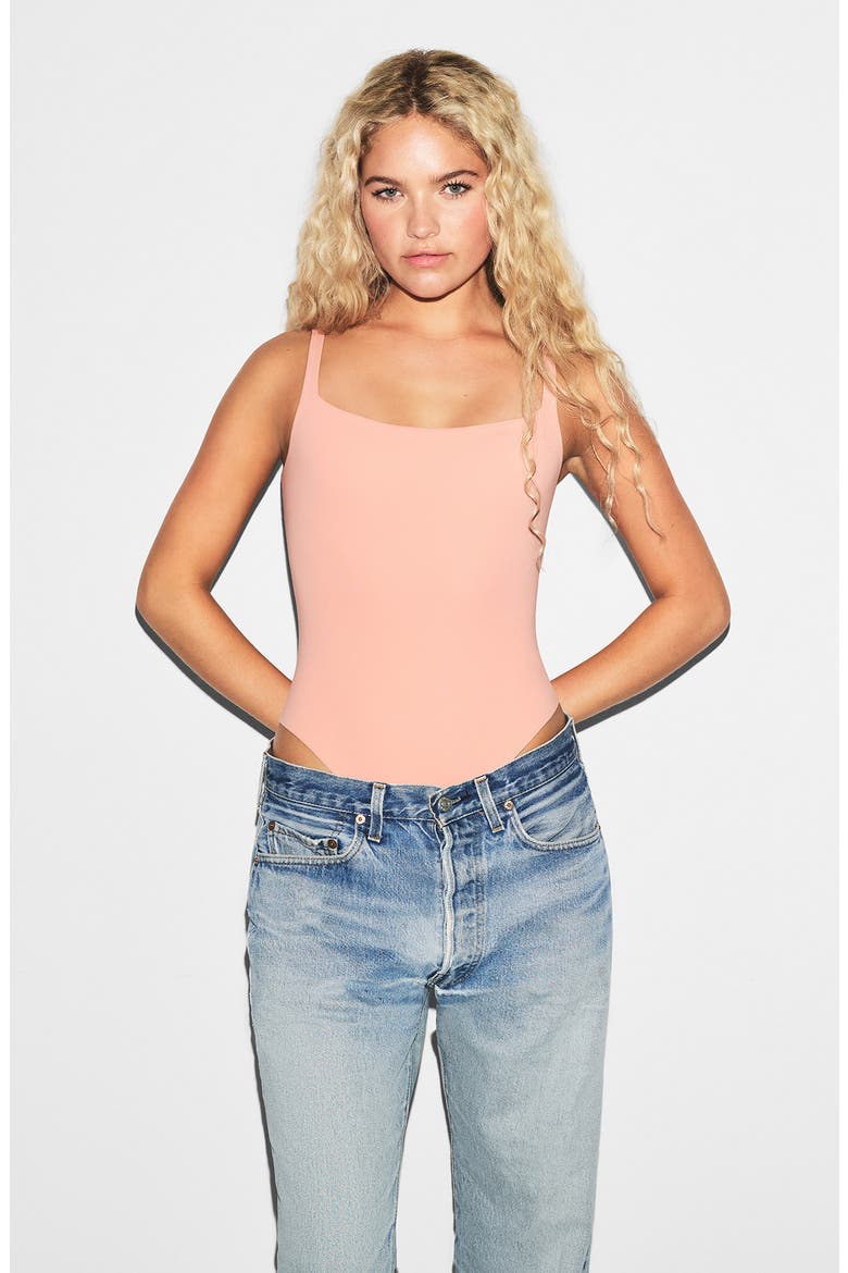 Fits Everybody Square Neck Bodysuit, Alternate, color, DESERT CLAY