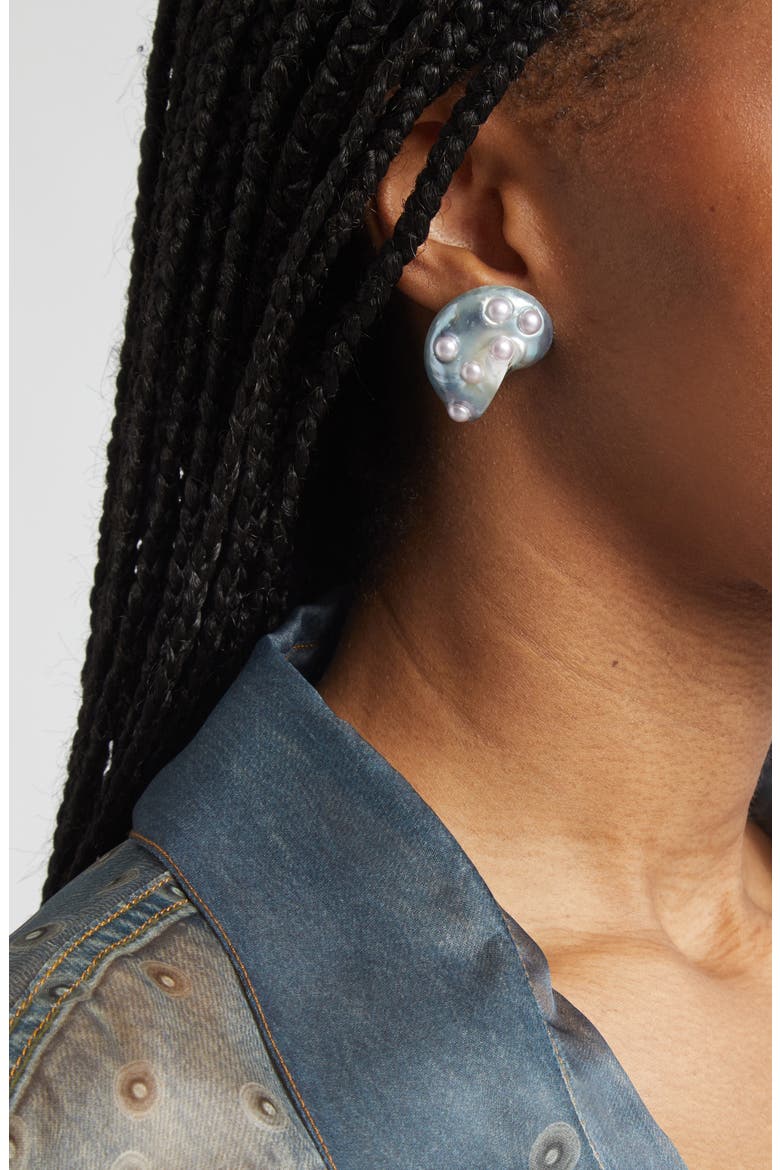 Molluskara Earrings, Alternate, color, REFLECT