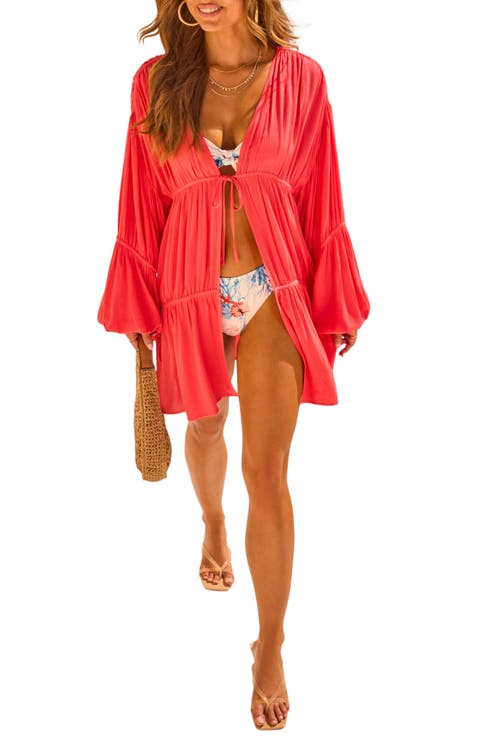 Senara Ruched Cover-Up Duster