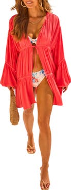 VICI Collection Senara Ruched Cover-Up Duster