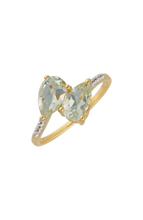 Pear Prasiolite Ring