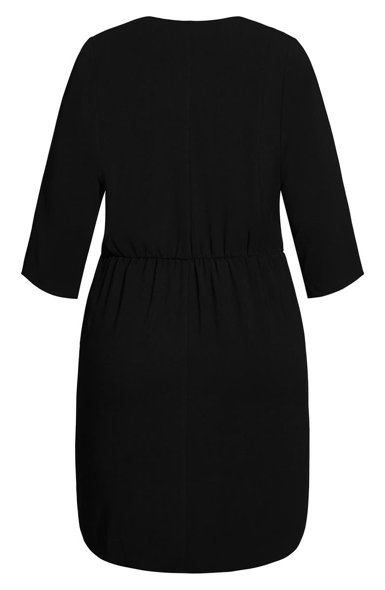 City Chic Knot Front Dress, Alternate, color,