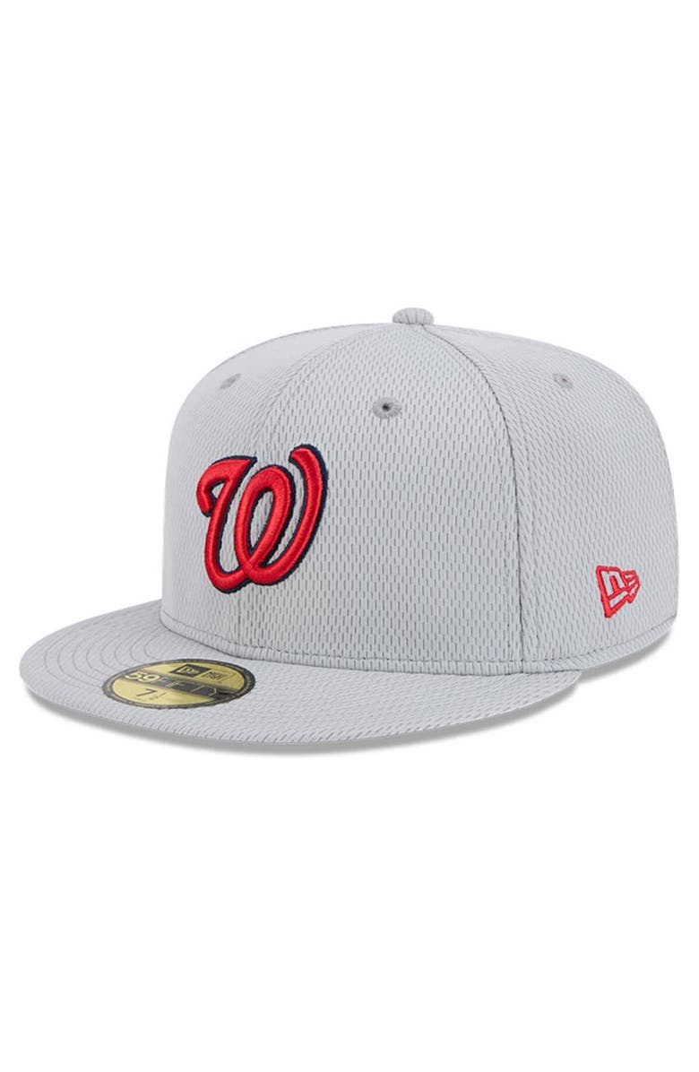 New Era Men's New Era Gray Washington Nationals 2025 MLB Clubhouse 59FIFTY Fitted Hat, Alternate, color, 