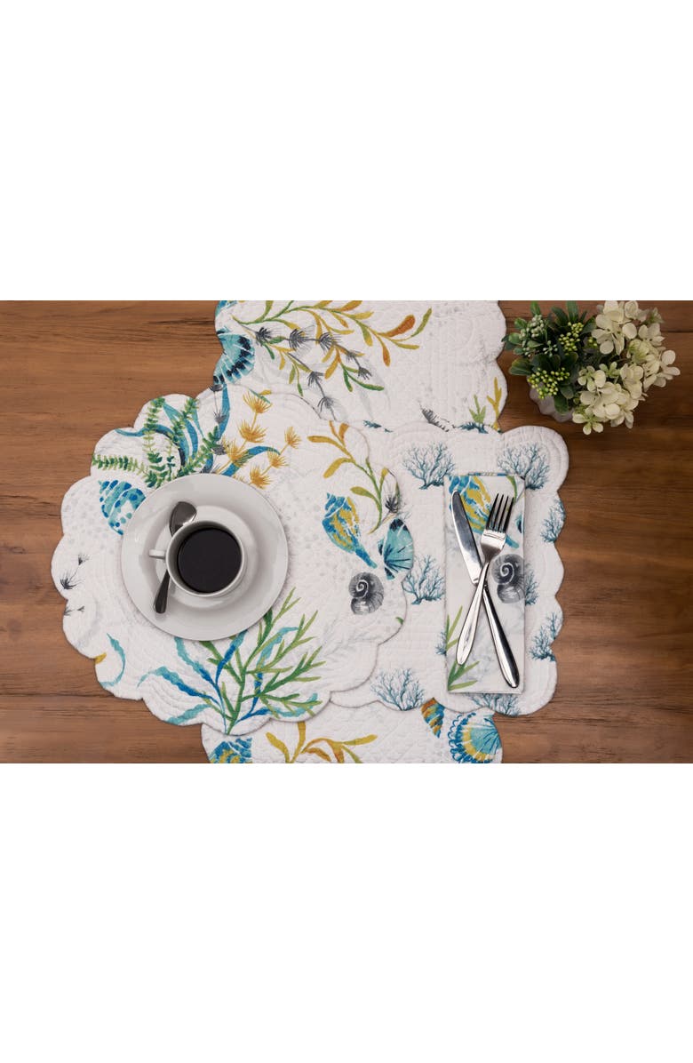 C&F Home Marlowe Sound Dining Table Runner, Alternate, color, White