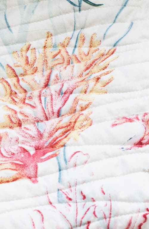 Woven & Weft Coastal Print Quilt & Shams Set In Coral Reef