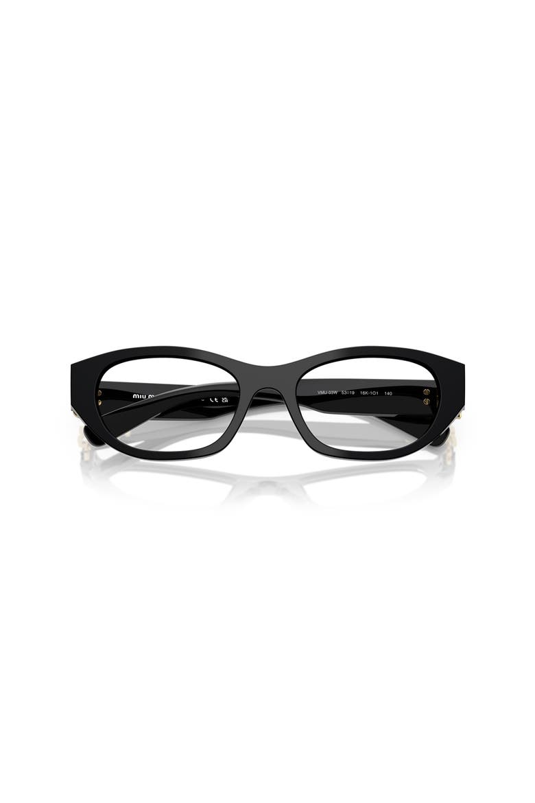 53mm Irregular optical glasses, Alternate, color, Black