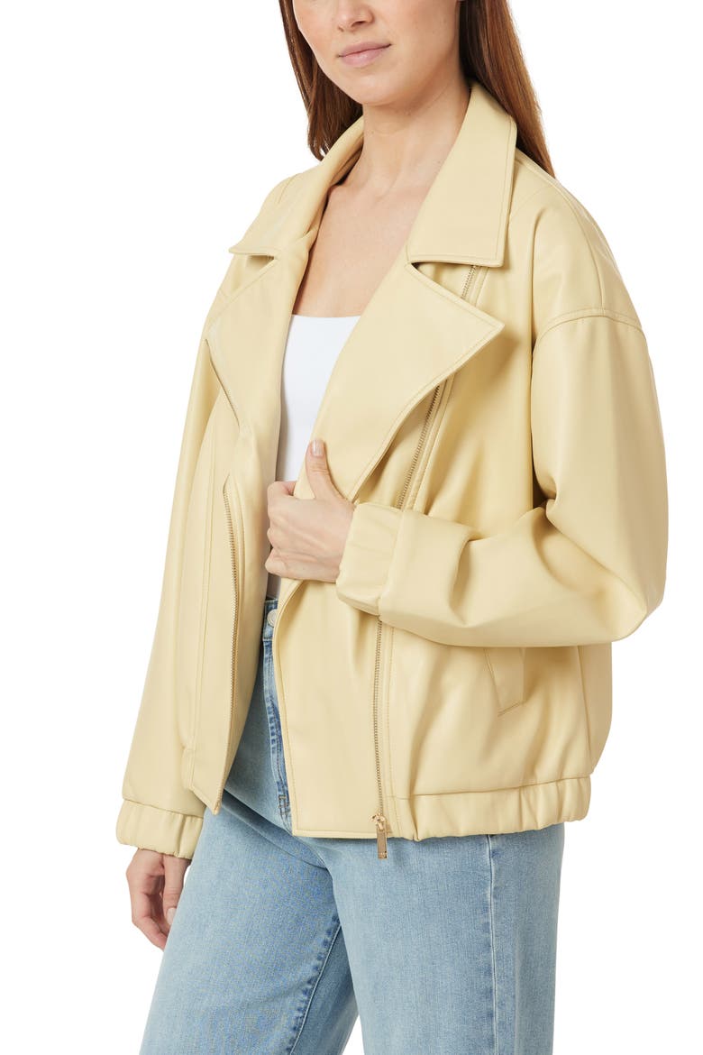 Oversize Faux Leather Moto Jacket, Alternate, color, BOULDER