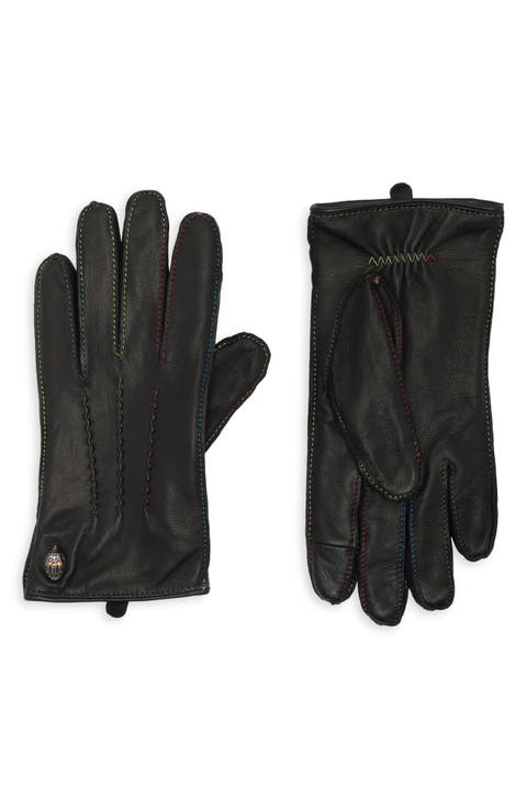 Stitched Leather Tech Gloves