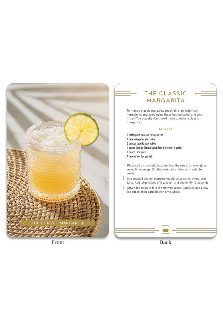'Make It a Mocktail' Recipe Deck, Alternate, color, BLACK