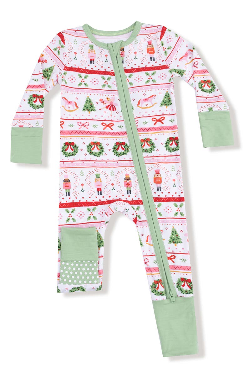 Angel Dear Sugar Plum Fairy Convertible Zip Footie, Main, color, White