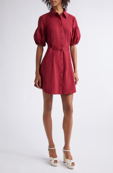 Norel Puff Sleeve Shirtdress