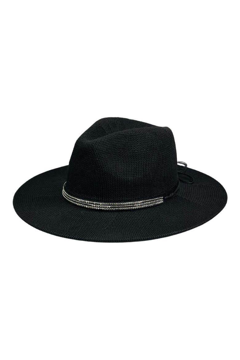 Straw Panama Hat, Main, color, BLACK