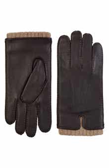 Vince Cashmere Cuff Leather Gloves