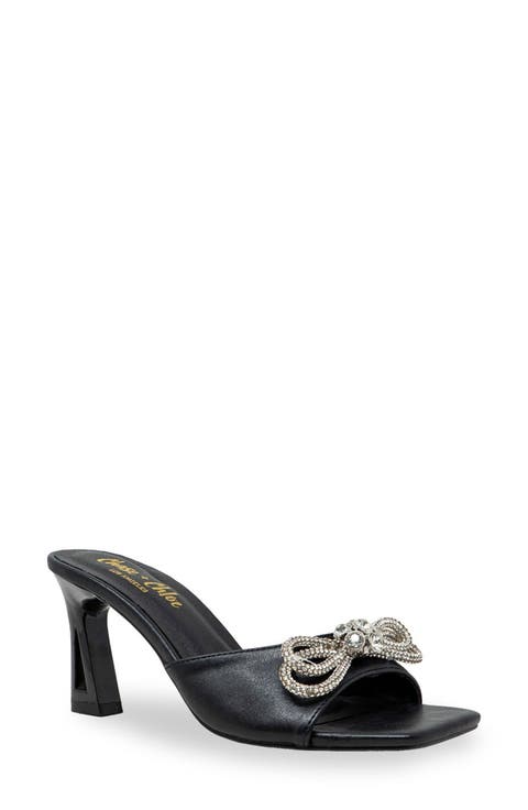 Arabella Rhinestone Bow Mule Sandal (Women)