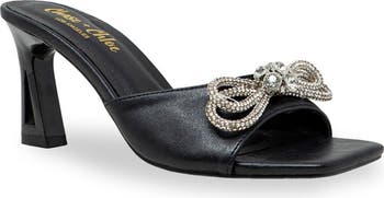 Arabella Rhinestone Bow Mule Sandal
