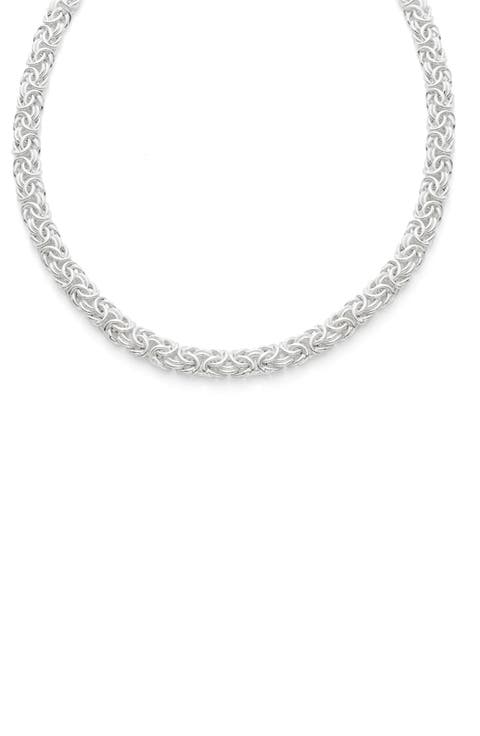 Sterling Silver Byzantine Chain Necklace