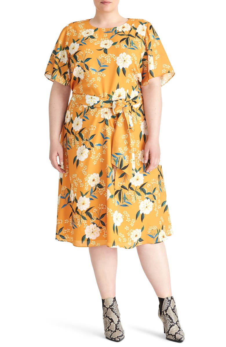 Rachel Roy Collection Floral Print Dress, Main, color, 