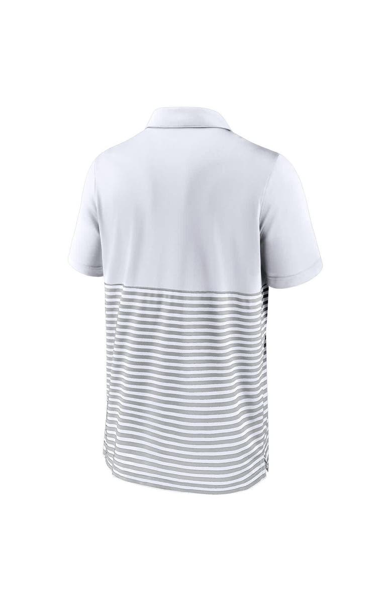 Nike Men's Nike White/Gray Athletics Home Plate Striped Polo, Alternate, color, White