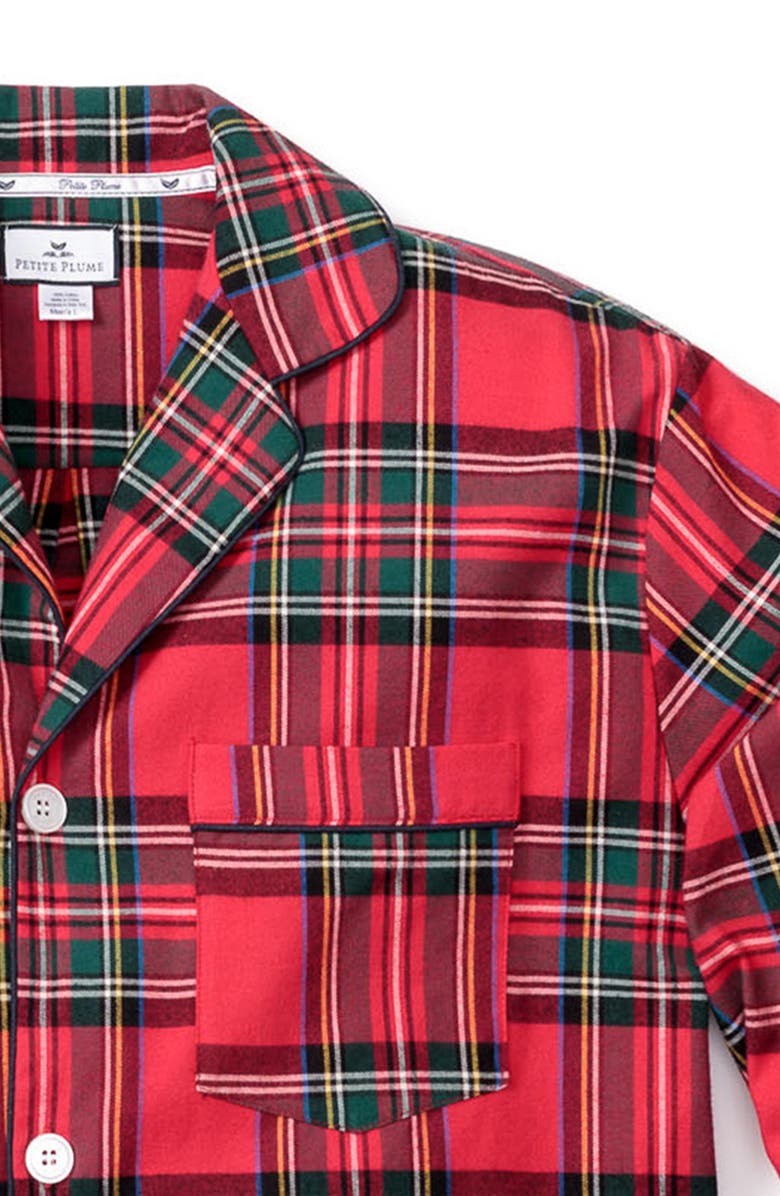 Petite Plume Imperial Tartan Flannel Pajamas, Alternate, color, 