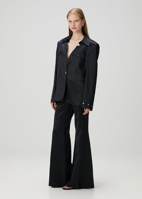 Pcfg Linen Blend Woven Jacket In Black