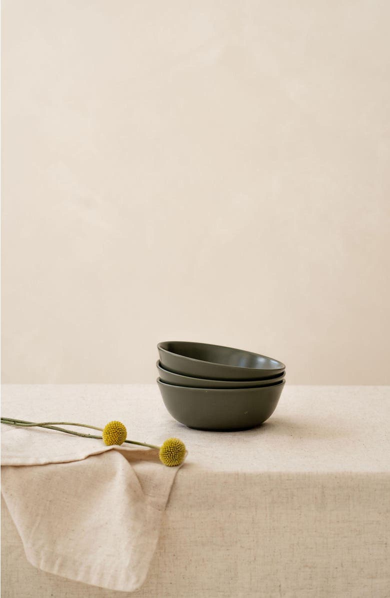 Hamkke The Dome Bowl - Set of 4, Main, color, Moss