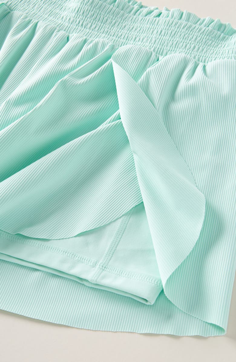 Zella Girl Kids' High Kick Skirty Short, Alternate, color, Green Brook