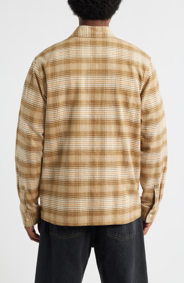 Dickies Forest Check Flannel Button-Up Shirt, Alternate, color, Wood Ash