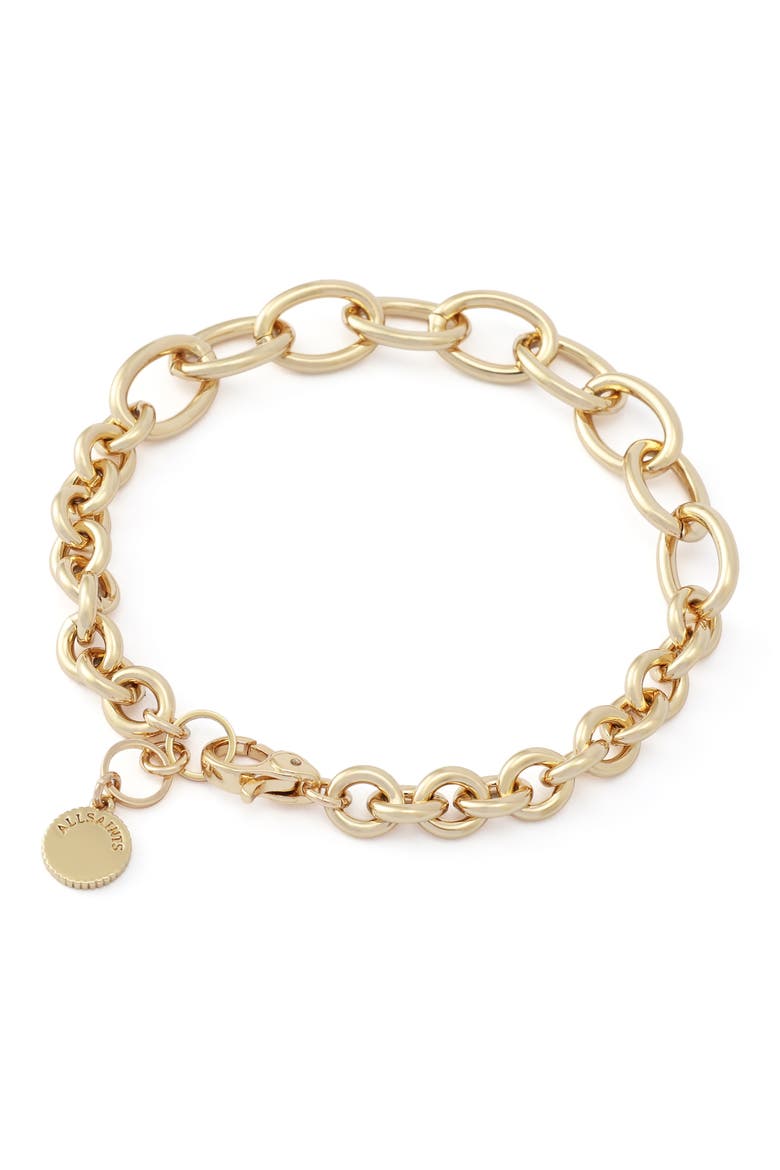 Flex Oval Link Chain Bracelet, Alternate, color, SHINY GOLD