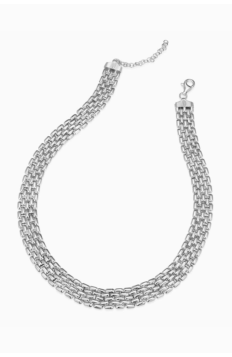 Oradina The Panther Necklace in Sterling Silver, Alternate, color, Silver