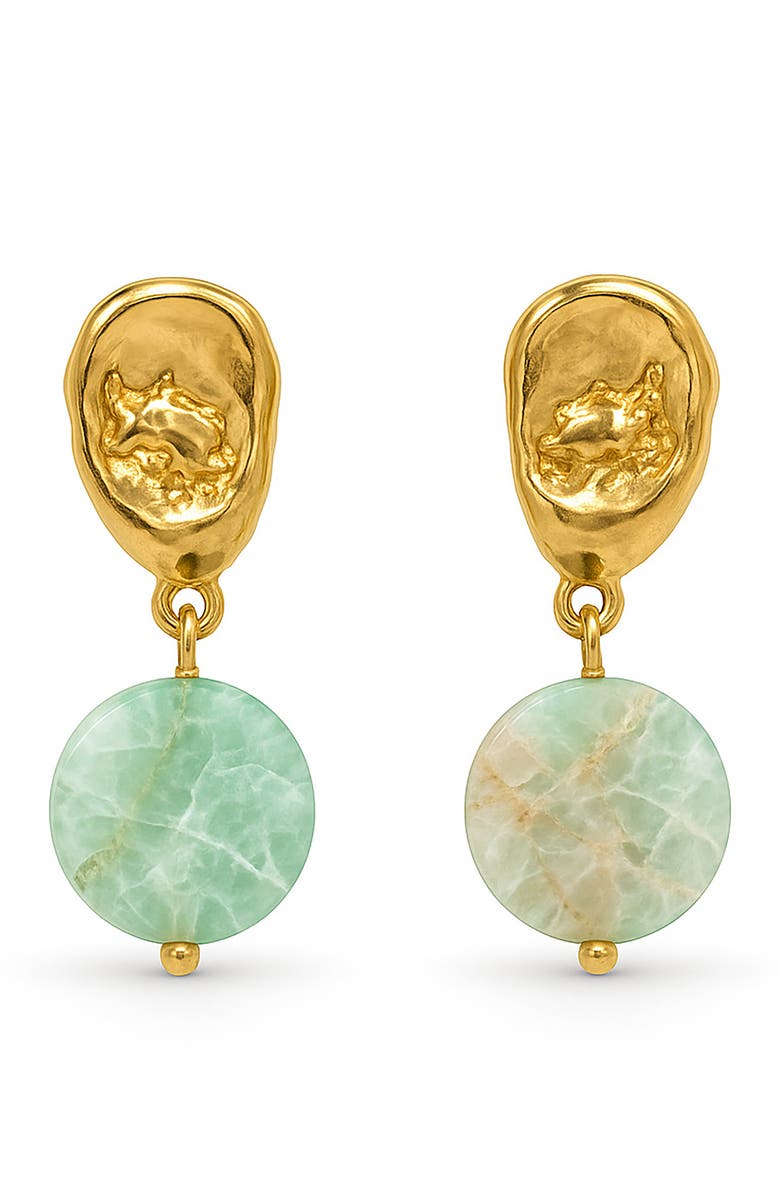 LA MENO Morganite Muse Drop Earrings, Main, color, Gold