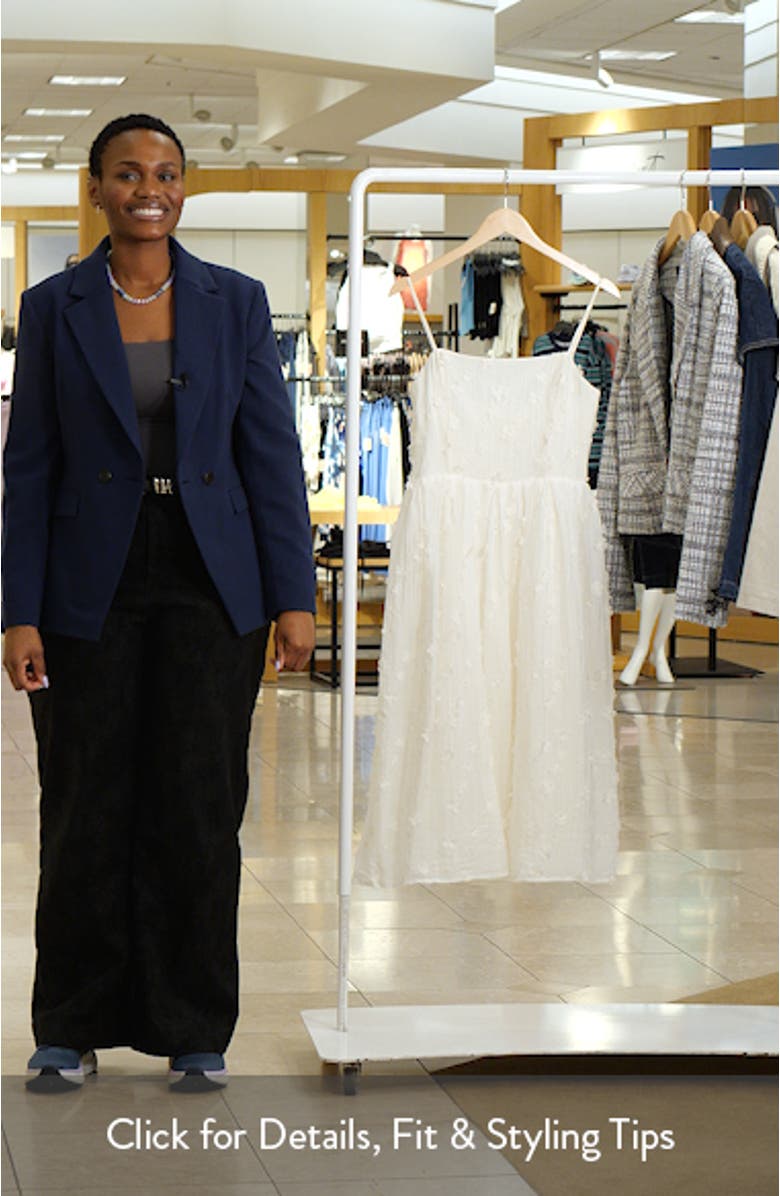 Avani Floral Appliqué Fit & Flare Midi Dress, sales video thumbnail