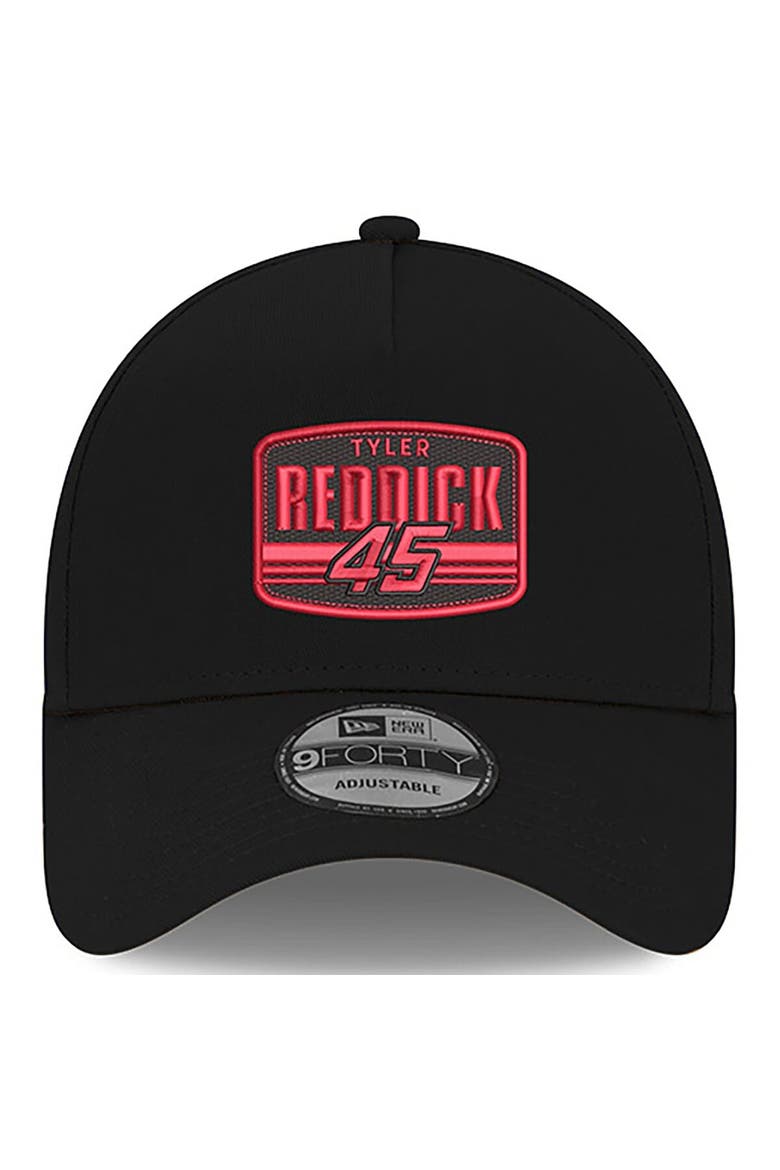 Men's New Era Black Tyler Reddick  9FORTY A-Frame Patch Adjustable Hat, Alternate, color, Black