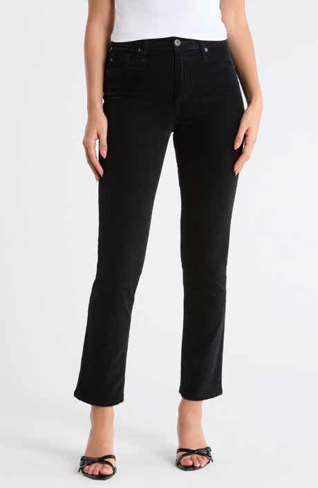 AG Mari High Waist Slim Ankle Straight Leg Corduroy Pants