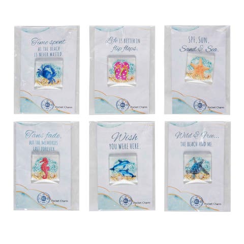 Beach Keepsake Pocket Charms Assortment of 6