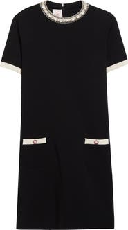 Valentino Garavani Embellished Trim Minidress