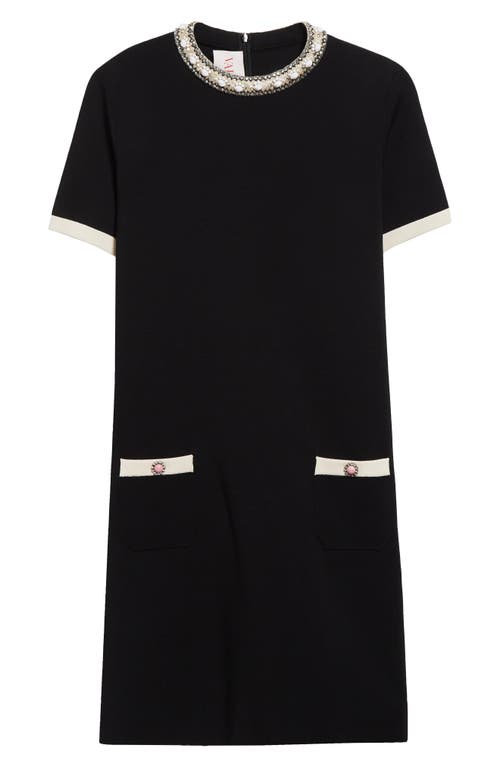 Valentino Embellished Minidress In Black