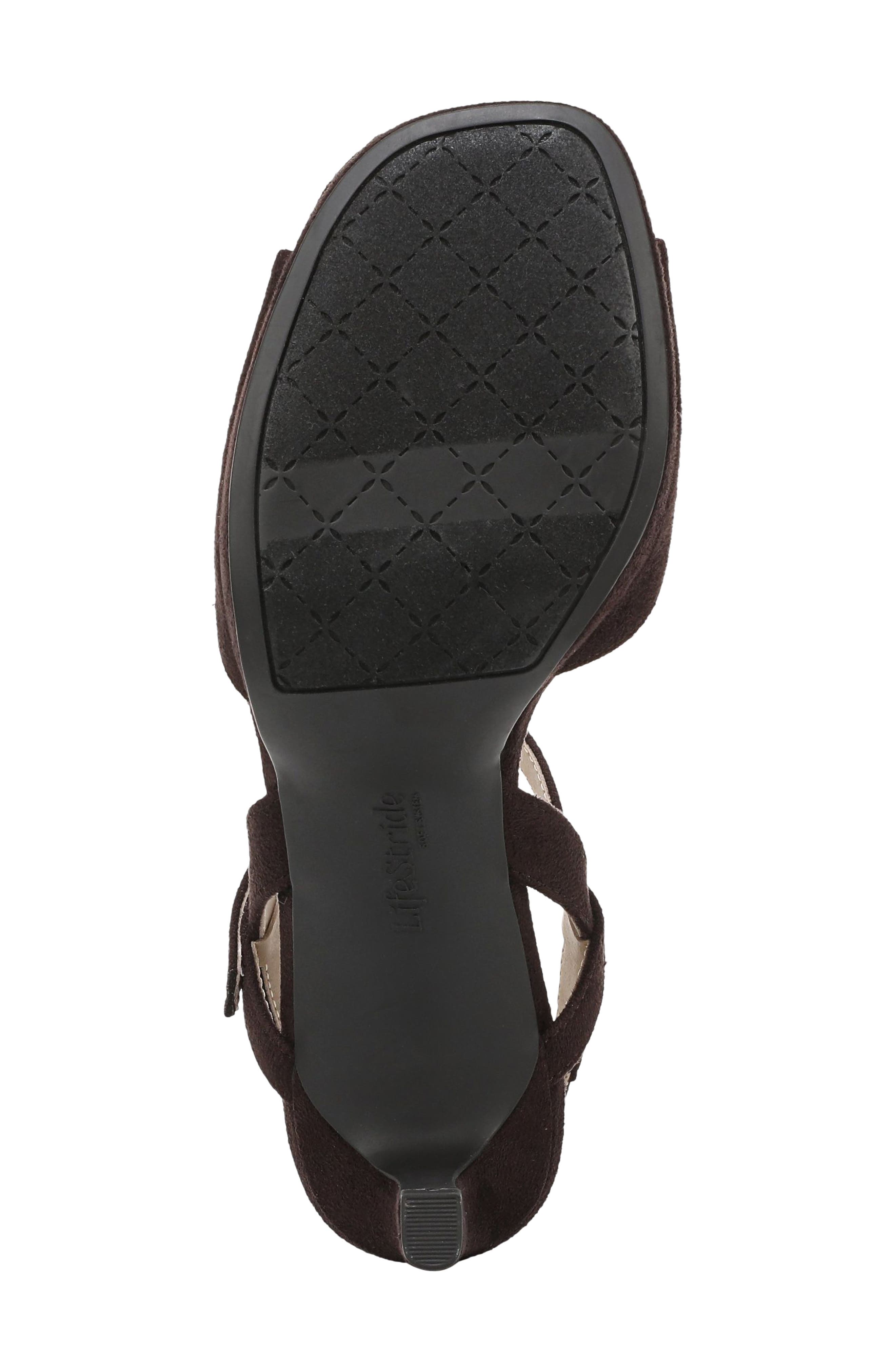 Gwendolyn Ankle Strap Sandal, Alternate, color, DARK CHOCOLATE