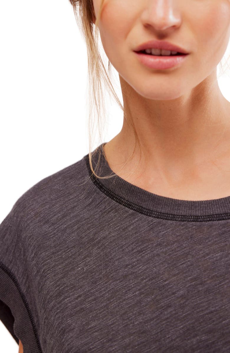 Free People FP Movement My Tee Time Open Back T-Shirt, Alternate, color, Black