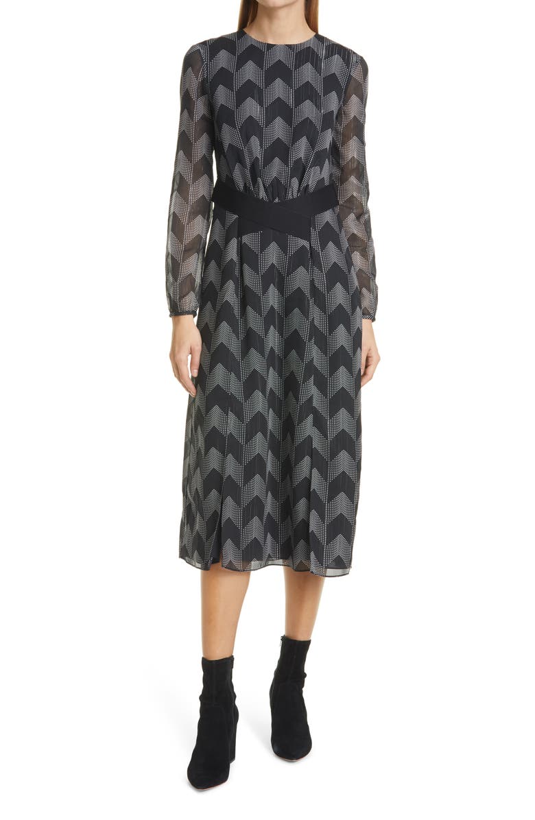 Ted Baker London Atlas Long Sleeve Midi Dress, Main, color,