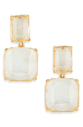 Nordstrom Rack Double Stone Drop Earrings In Gold