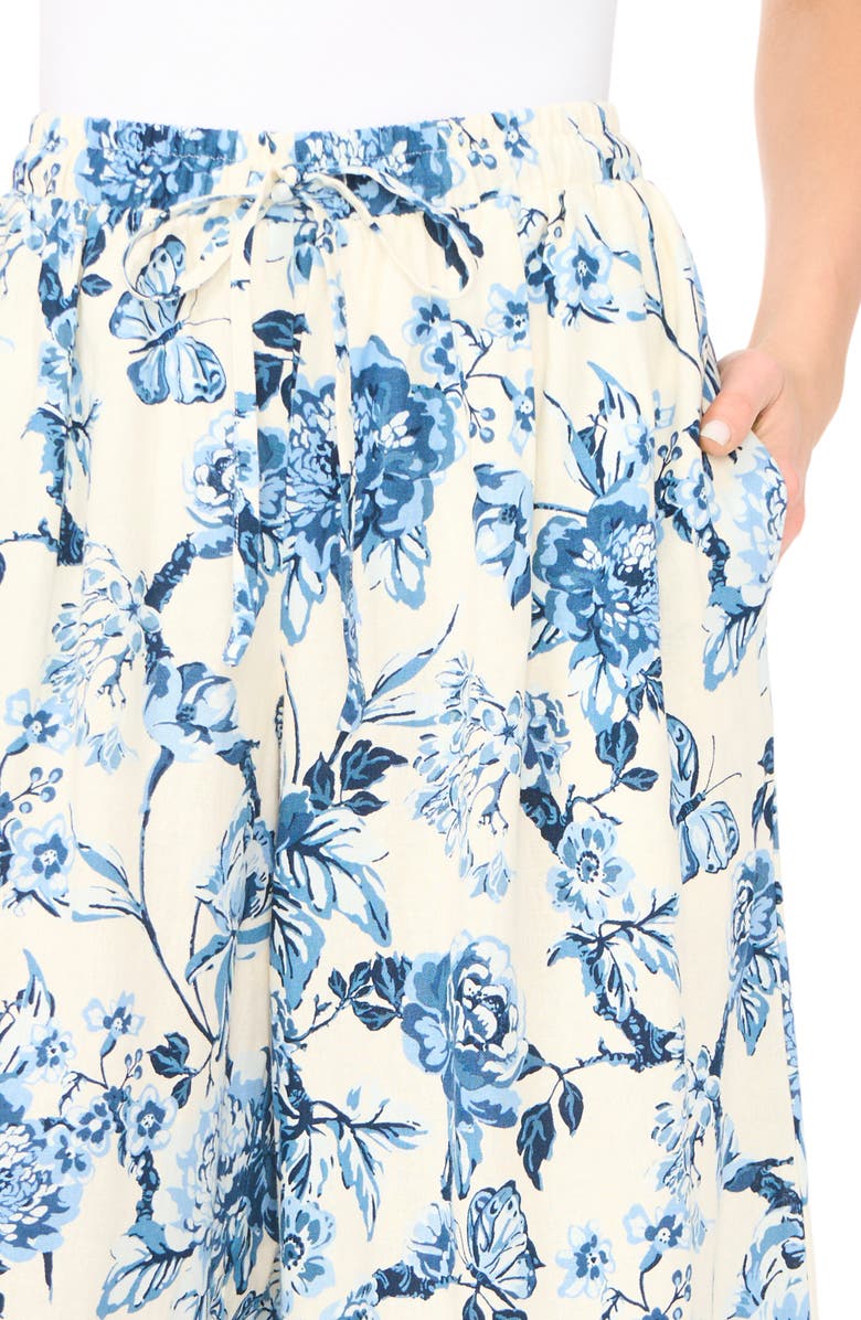 Ted Baker Drawstring Crop Wide Leg Pants, Alternate, color, Vanilla Ice