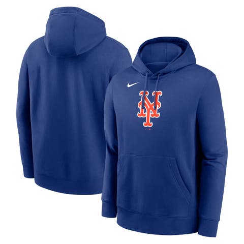 Men's Nike Royal New York Mets Logo Club Fleece Pullover Hoodie